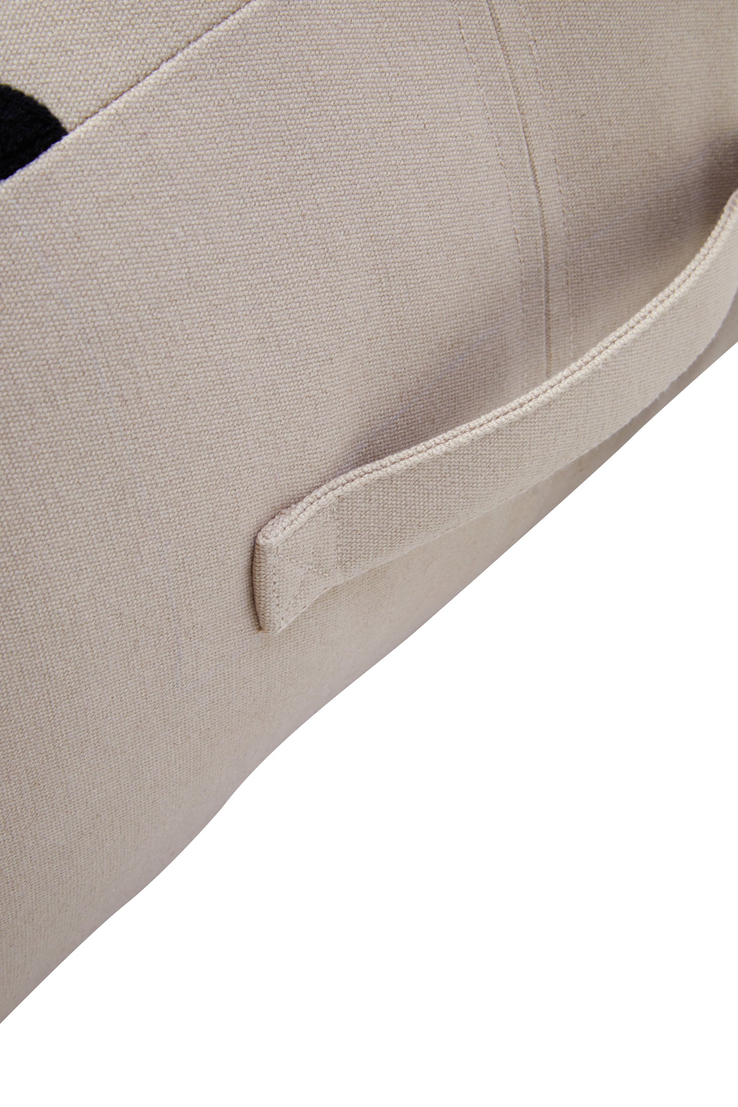 TIRIL NATURAL AND BLACK SQUARE FLOOR CUSHION