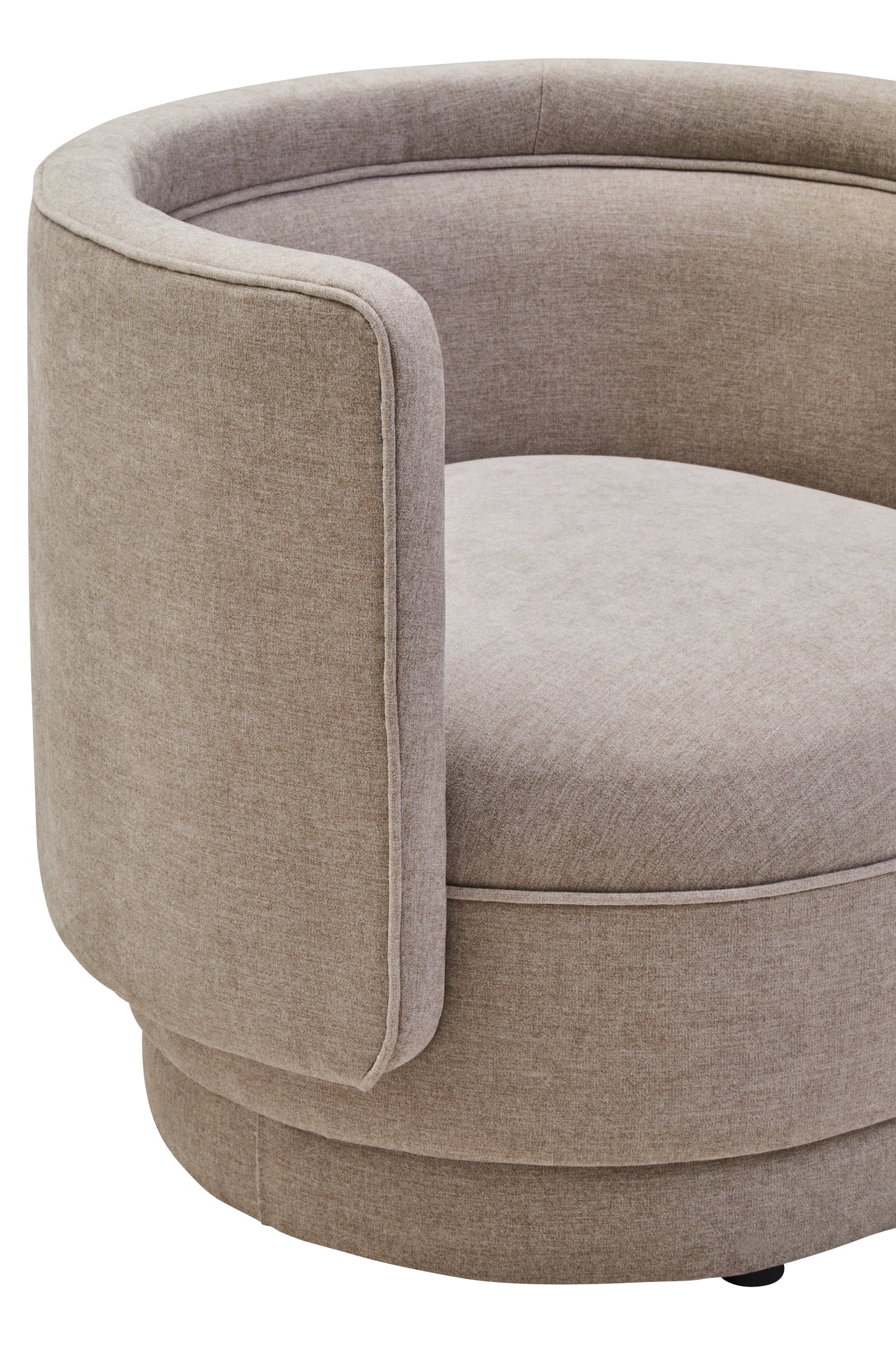 LEIF TAUPE CHENILLE CURVED CHAIR