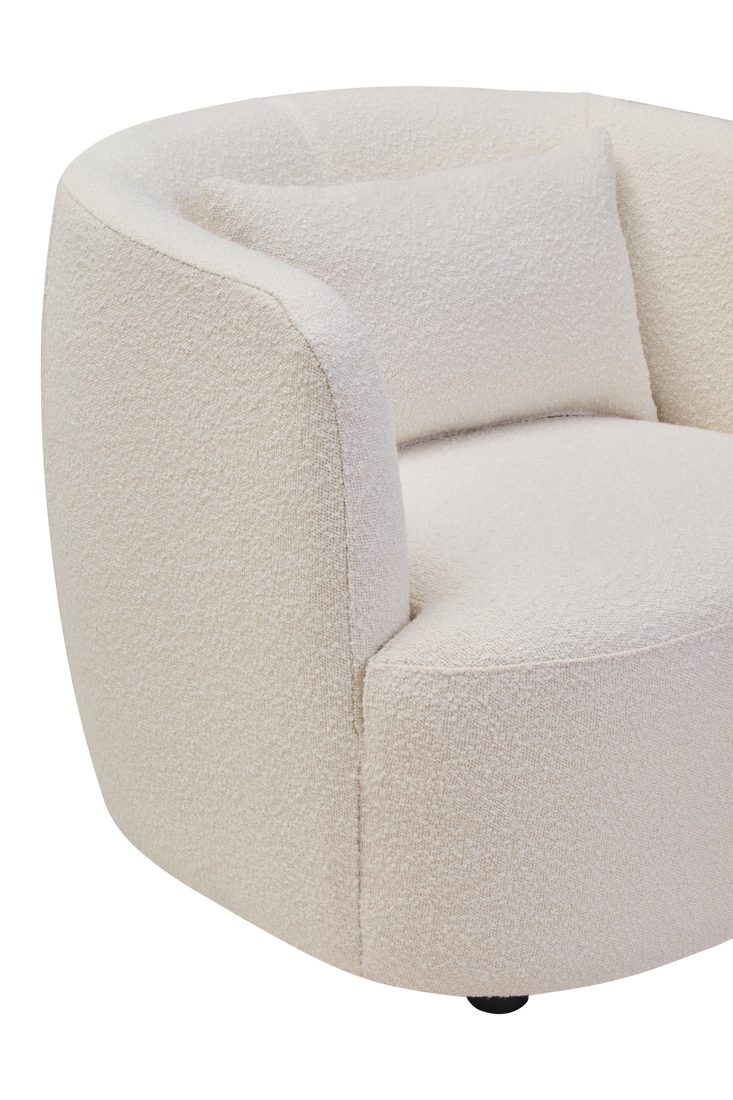 ASTA TEXTURED CREAM CURVED CHAIR