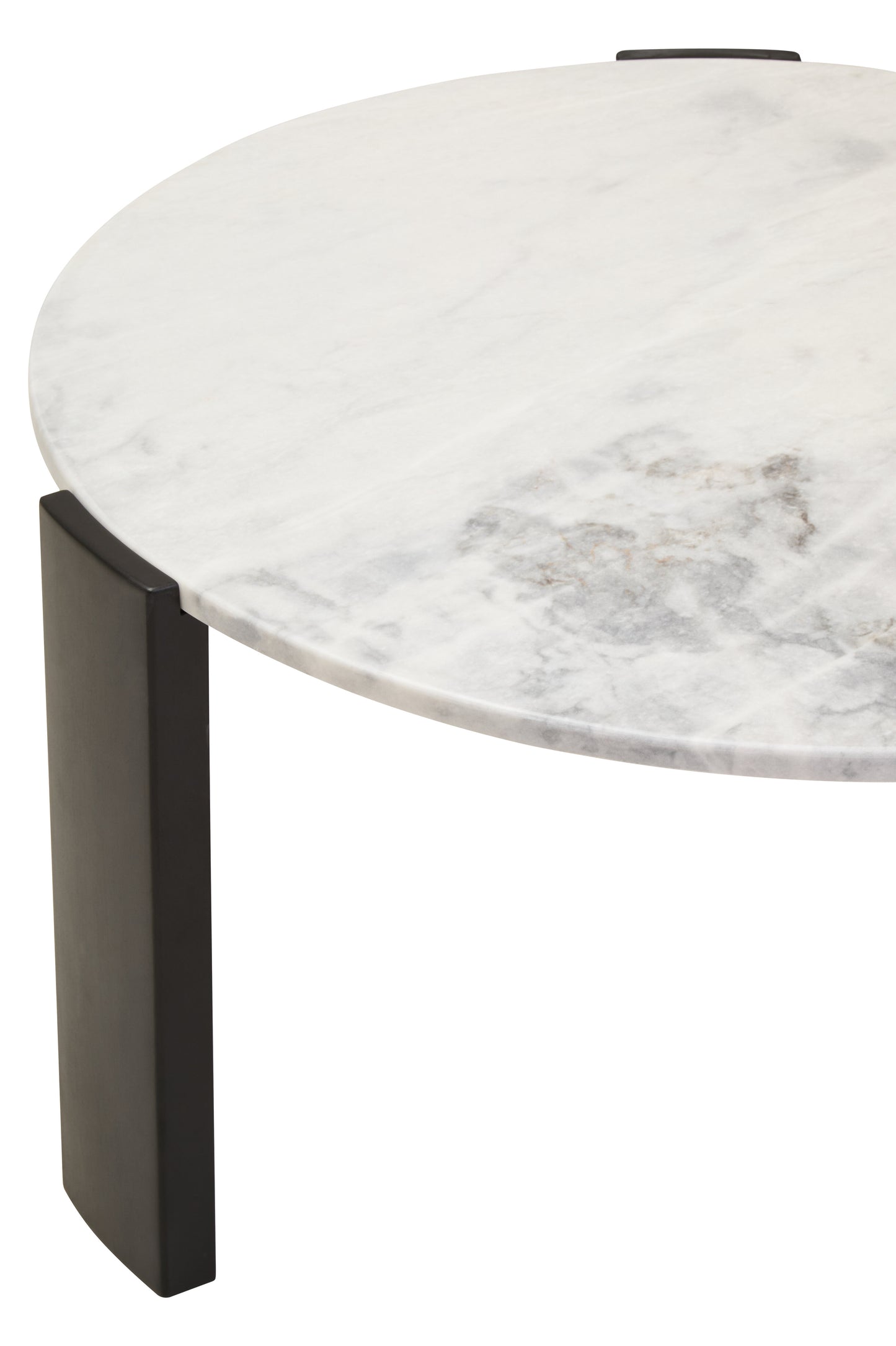 ULF ROUND WHITE MARBLE TOP LARGE COFFEE TABLE