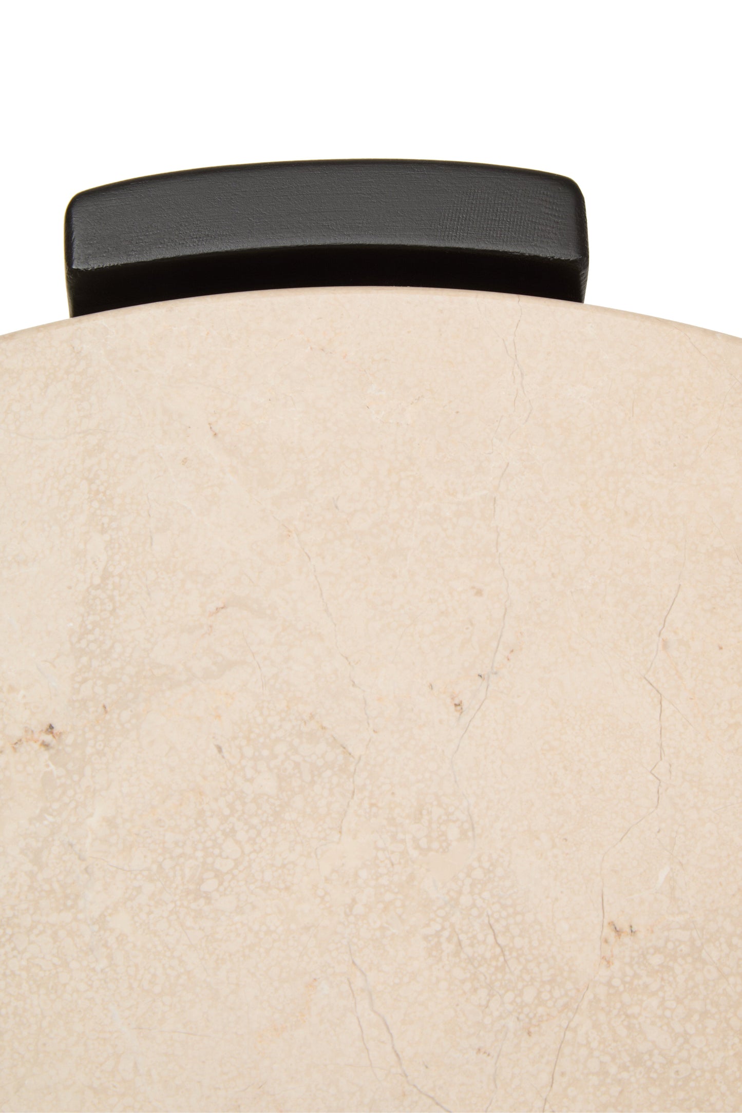 ULF CREAM MARBLE TOP ROUND SIDE TABLE