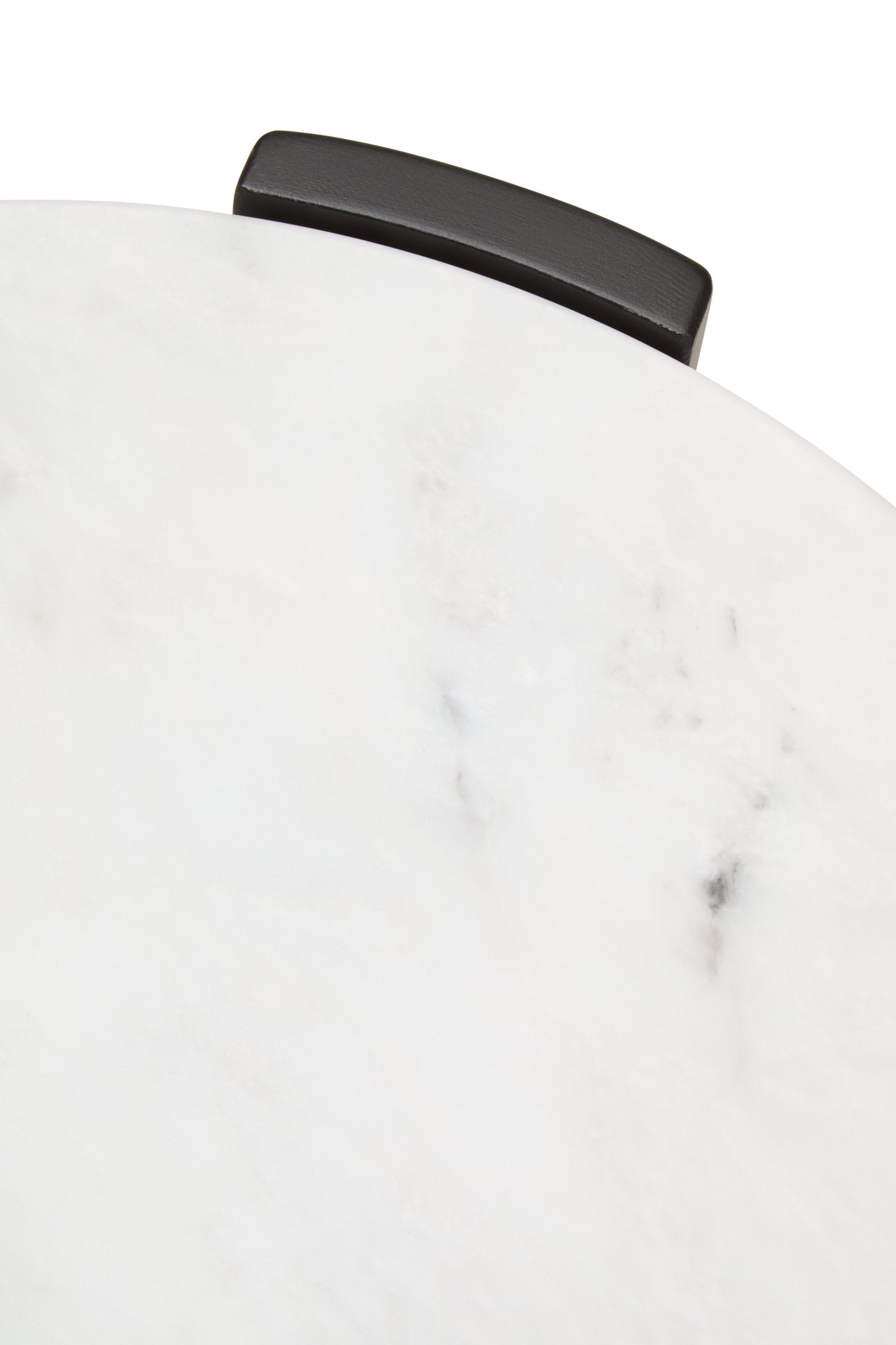 ULF WHITE MARBLE TOP ROUND SIDE TABLE