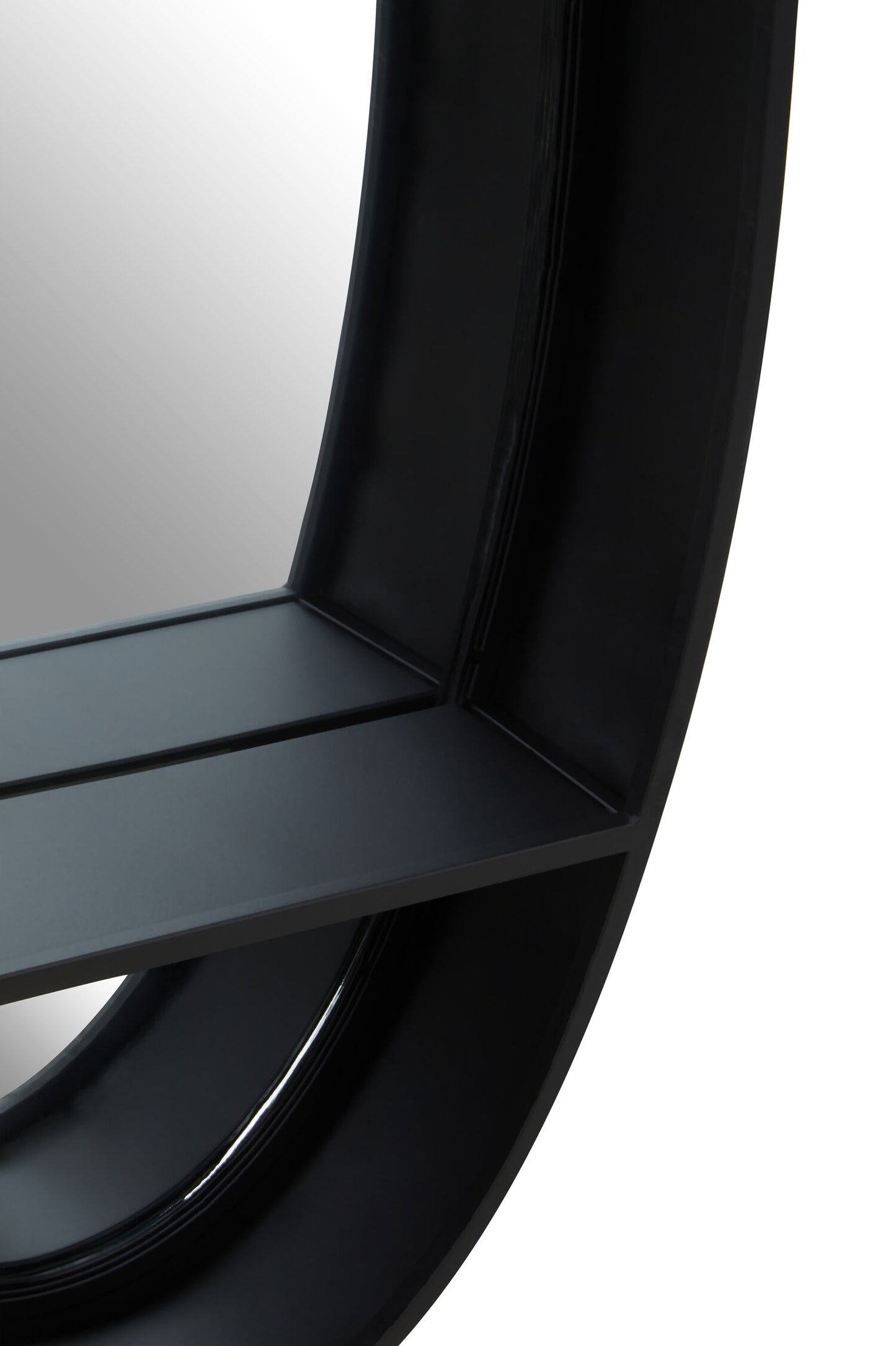 CARL BLACK OVAL WALL MIRROR