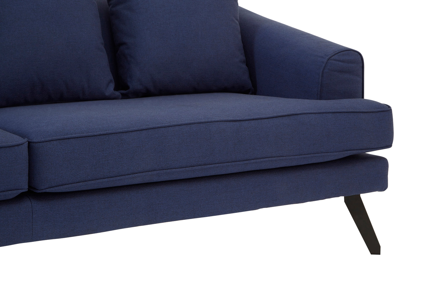 MAJA 3 SEATER NAVY FABRIC SOFA