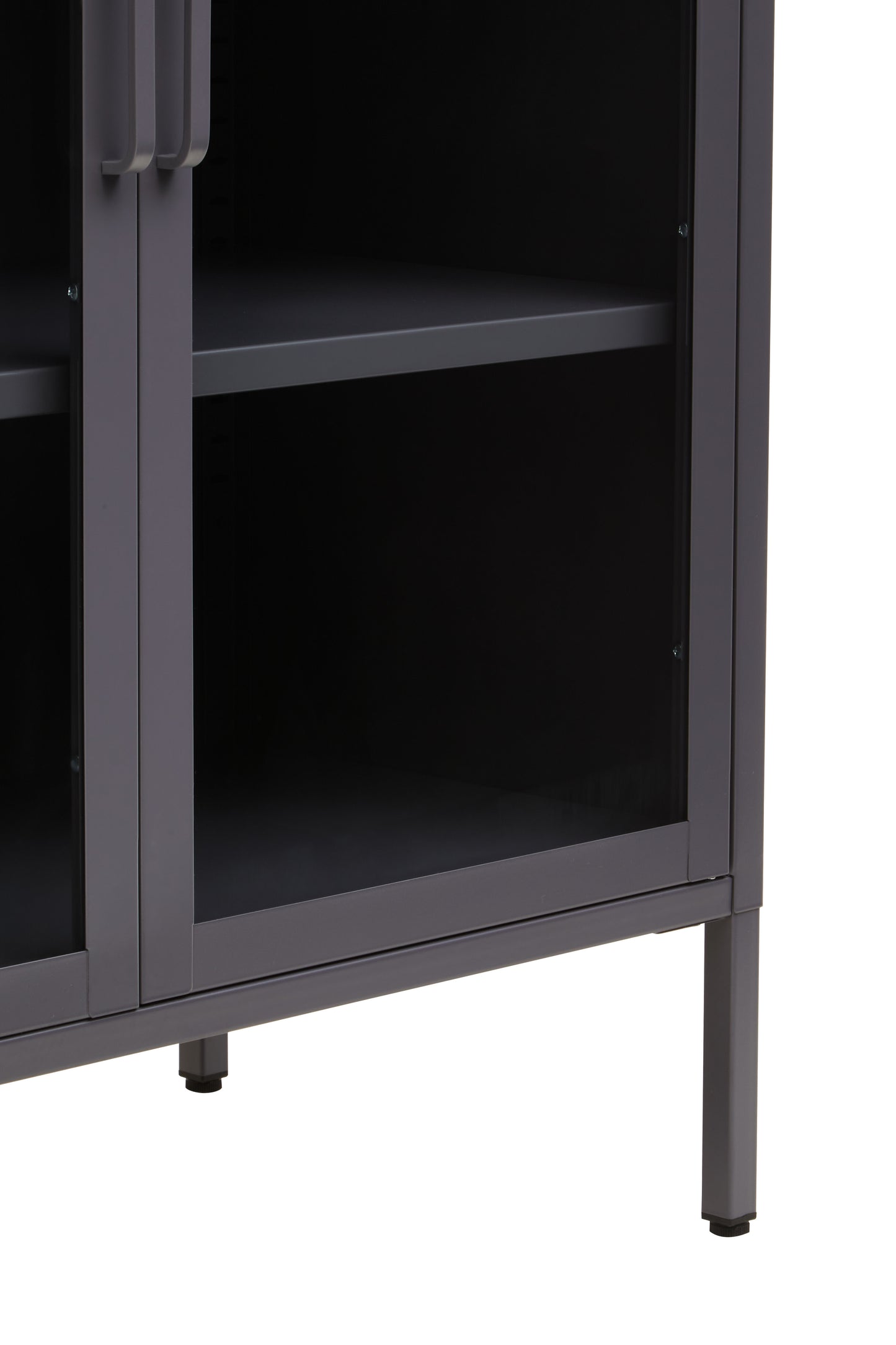 QUEN TWO DOOR GREY METAL CABINET