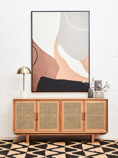 MIKKEL NEUTRAL ABSTRACT CANVAS WALL ART