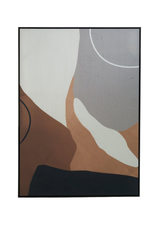 MIKKEL NEUTRAL ABSTRACT CANVAS WALL ART