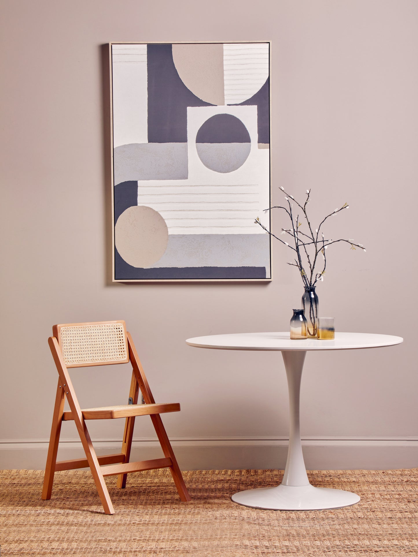 JOREN ABSTRACT WALL ART WITH GEOMETRIC DESIGN