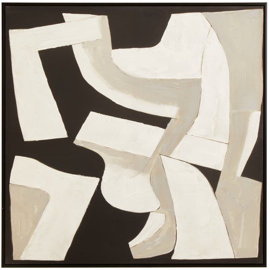 LIVA MONOCHROME ABSTRACT TEXTURED WALL ART