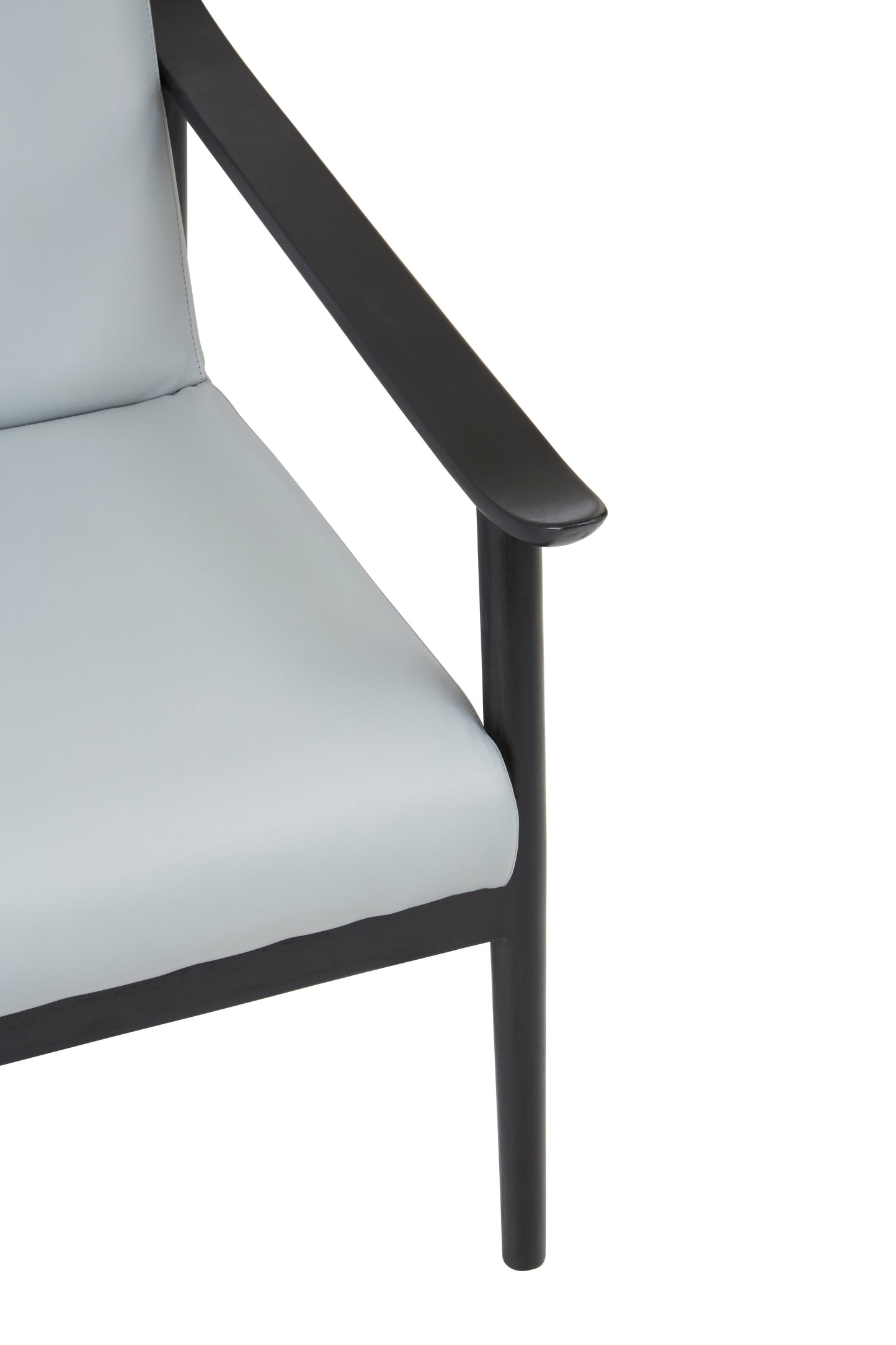 KNUT GREY LEATHER CHAIR