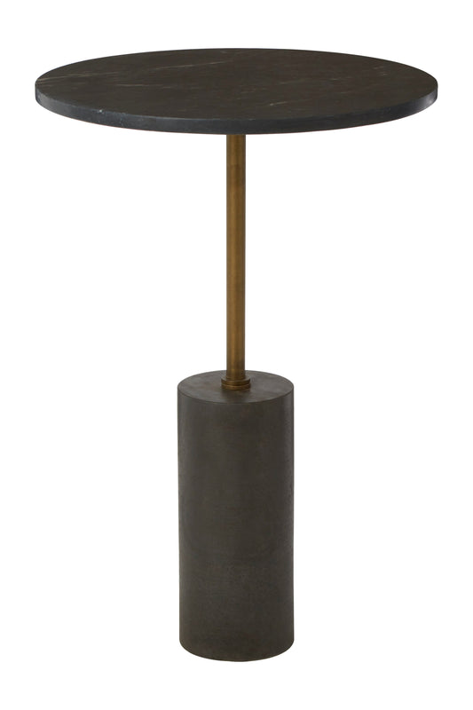 ULRIK BLACK MARBLE TOP SIDE TABLE
