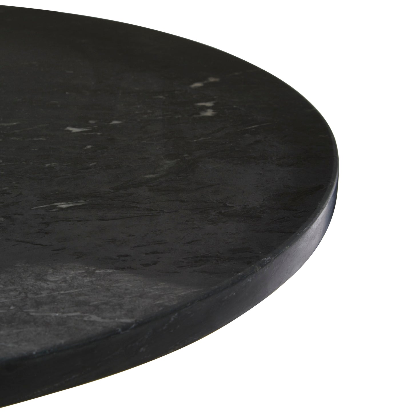 ULRIK BLACK MARBLE TOP SIDE TABLE