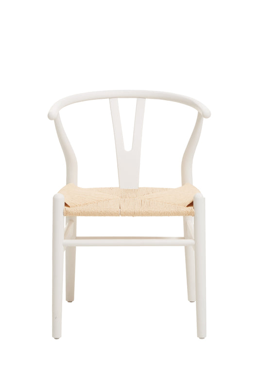 OLLE WISHBONE ANTIQUE WHITE CHAIR
