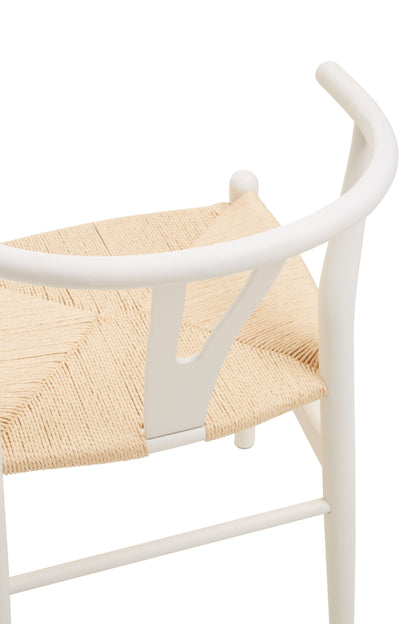 OLLE WISHBONE ANTIQUE WHITE CHAIR