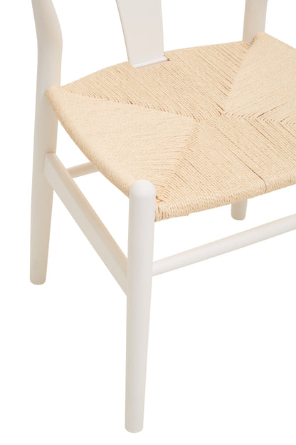 OLLE WISHBONE ANTIQUE WHITE CHAIR