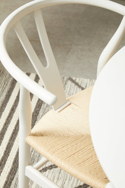 OLLE WISHBONE ANTIQUE WHITE CHAIR