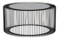 RIKARD ROUND COFFEE TABLE WITH GLASS TOP