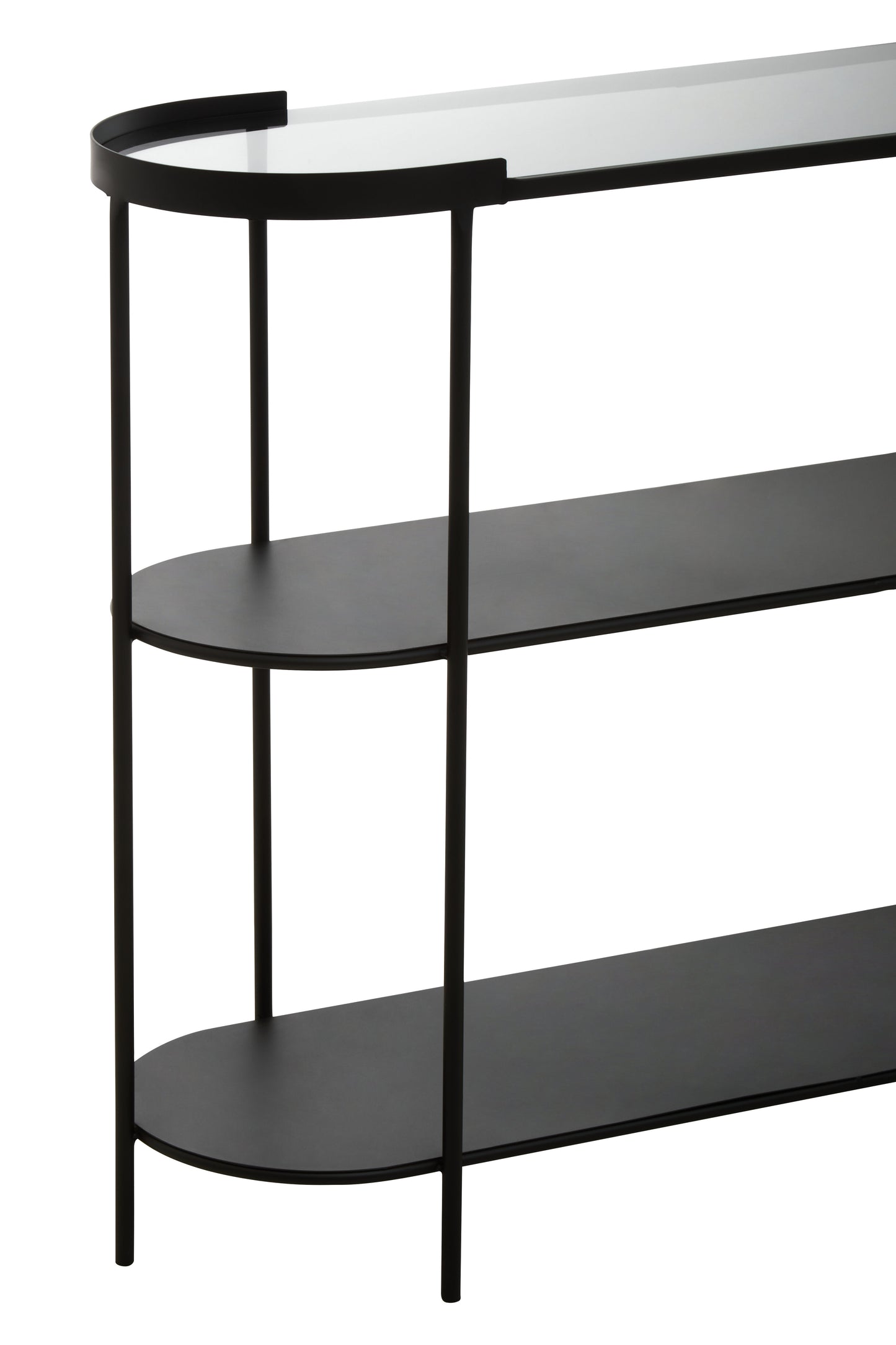 SARA CONSOLE TABLE WITH GLASS TOP
