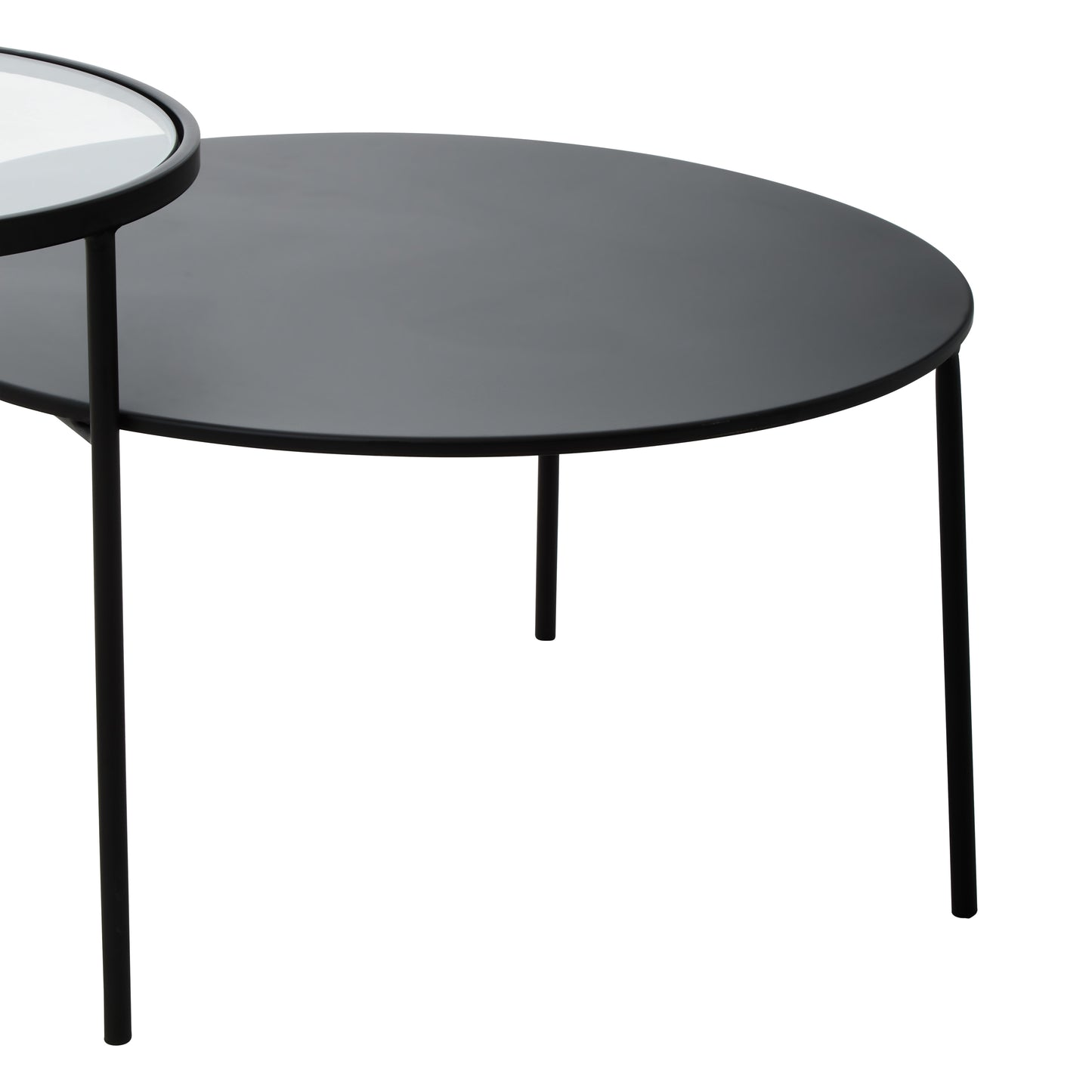 RIKARD COFFEE TABLE WITH GLASS AND METAL TOPS