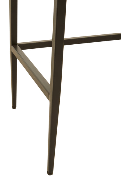 RAGNA TWO DRAWER NATURAL FINISH CONSOLE TABLE WITH BLACK METAL LEGS