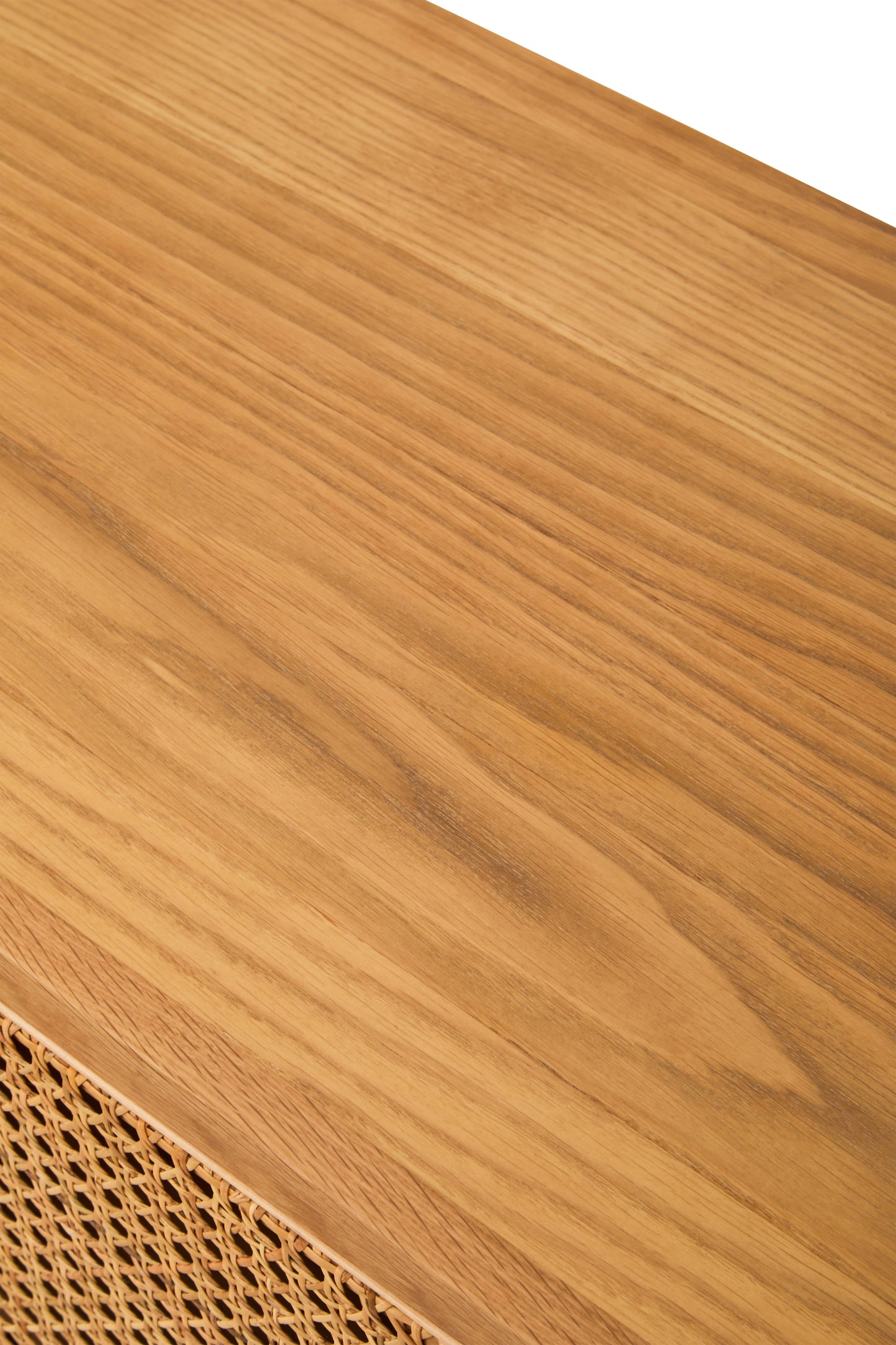 JOAR 4 DOOR NATURAL RATTAN AND OAK SIDEBOARD