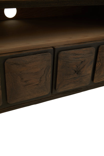 VIDAR RECYCLED DARK OAK MEDIA UNIT