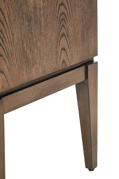 SIV ONE DRAWER ANTIQUE GREY SIDE TABLE