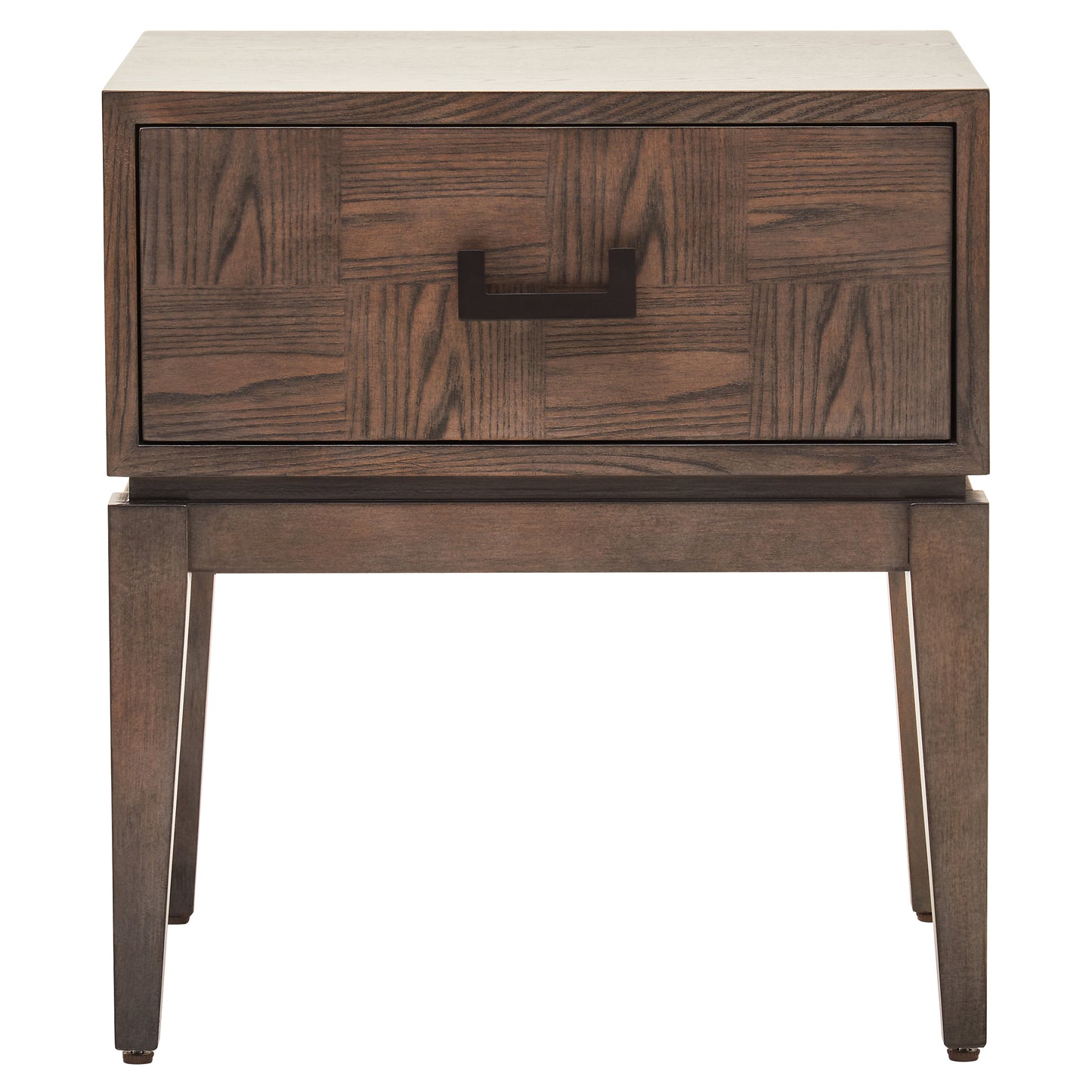 SIV ONE DRAWER ANTIQUE GREY SIDE TABLE