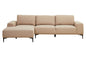 HJALMAR 3 SEAT NATURAL FABRIC RIGHT CHAISE SOFA