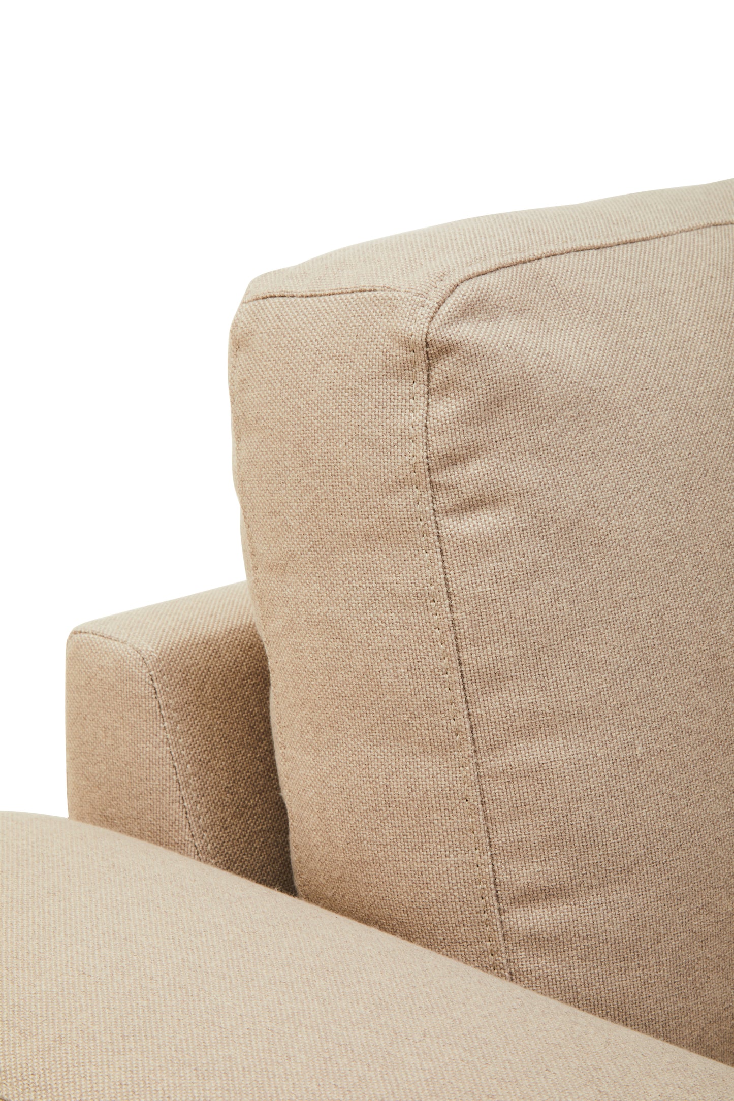 HJALMAR 3 SEAT NATURAL FABRIC RIGHT CHAISE SOFA