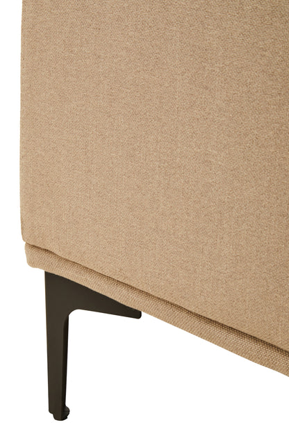 HJALMAR 3 SEAT NATURAL FABRIC RIGHT CHAISE SOFA