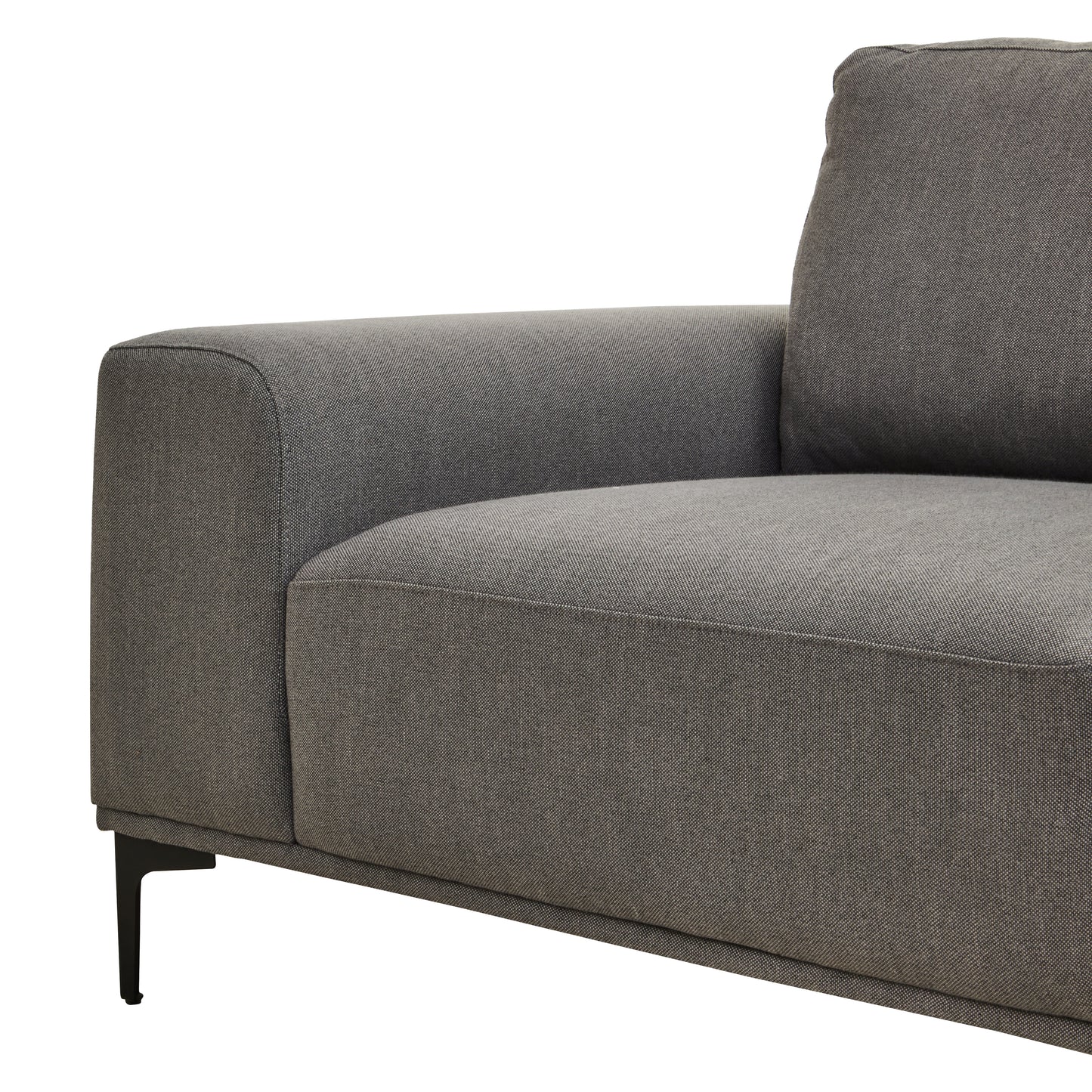 HJALMAR 3 SEAT GREY FABRIC RIGHT CHAISE SOFA