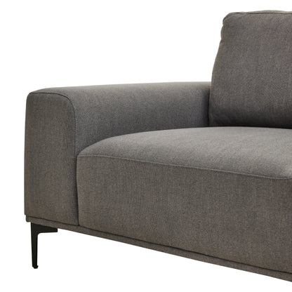 HJALMAR 3 SEAT GREY FABRIC RIGHT CHAISE SOFA