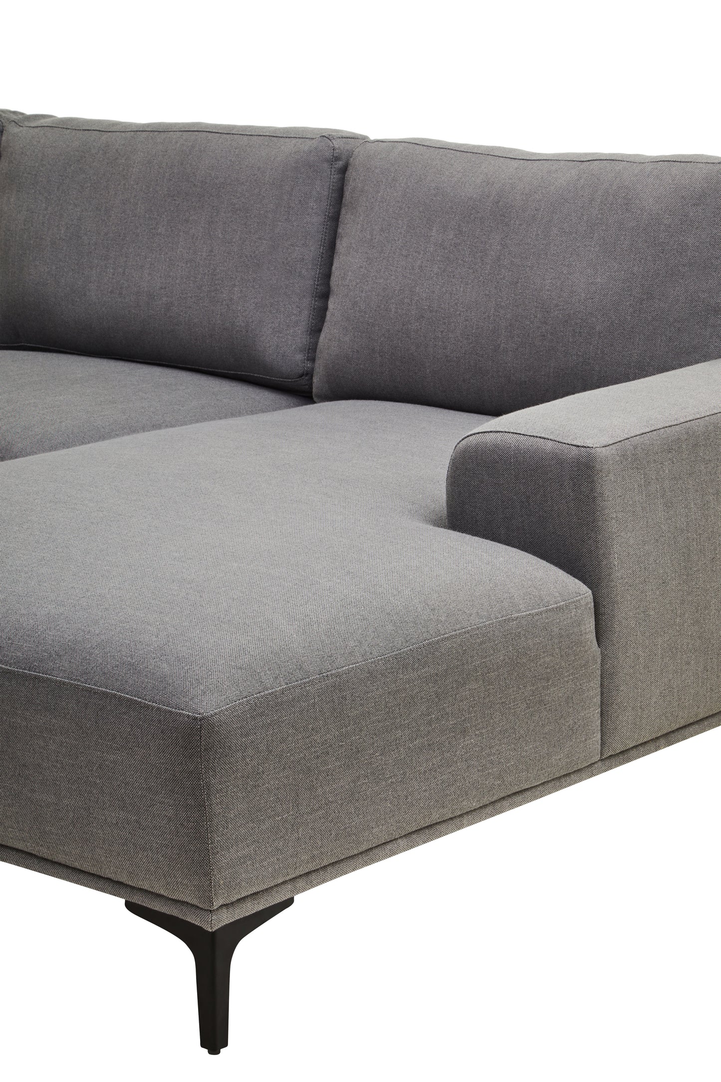 HJALMAR 3 SEAT GREY FABRIC RIGHT CHAISE SOFA