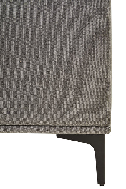 HJALMAR 3 SEAT GREY FABRIC RIGHT CHAISE SOFA