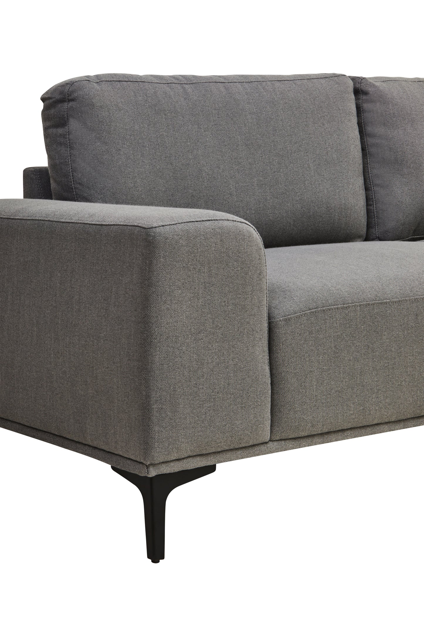 HJALMAR 3 SEAT GREY FABRIC RIGHT CHAISE SOFA