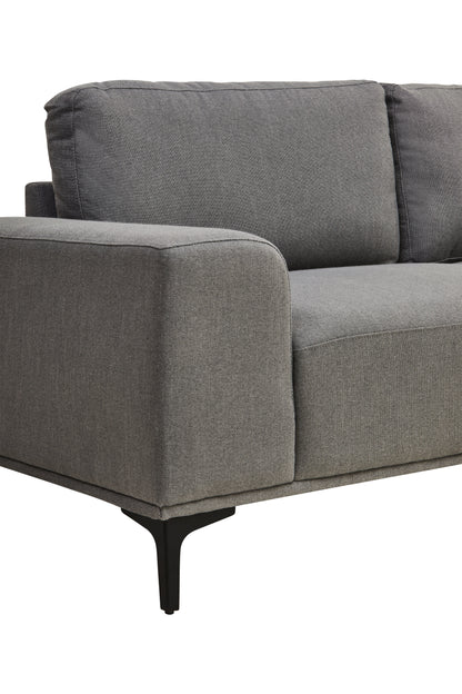 HJALMAR 3 SEAT GREY FABRIC RIGHT CHAISE SOFA