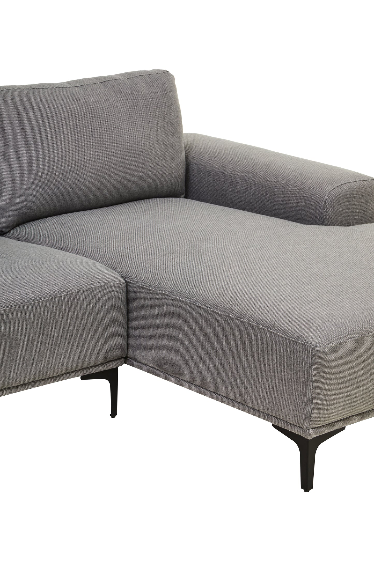 HJALMAR 3 SEAT GREY FABRIC RIGHT CHAISE SOFA