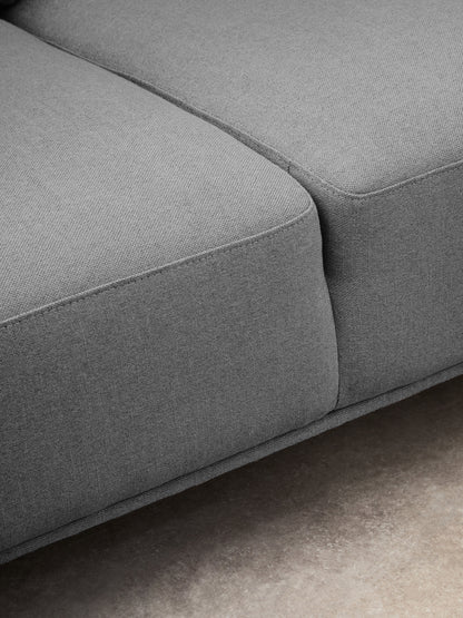 HJALMAR 3 SEAT GREY FABRIC LEFT CHAISE SOFA