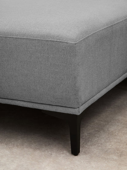 HJALMAR 3 SEAT GREY FABRIC LEFT CHAISE SOFA