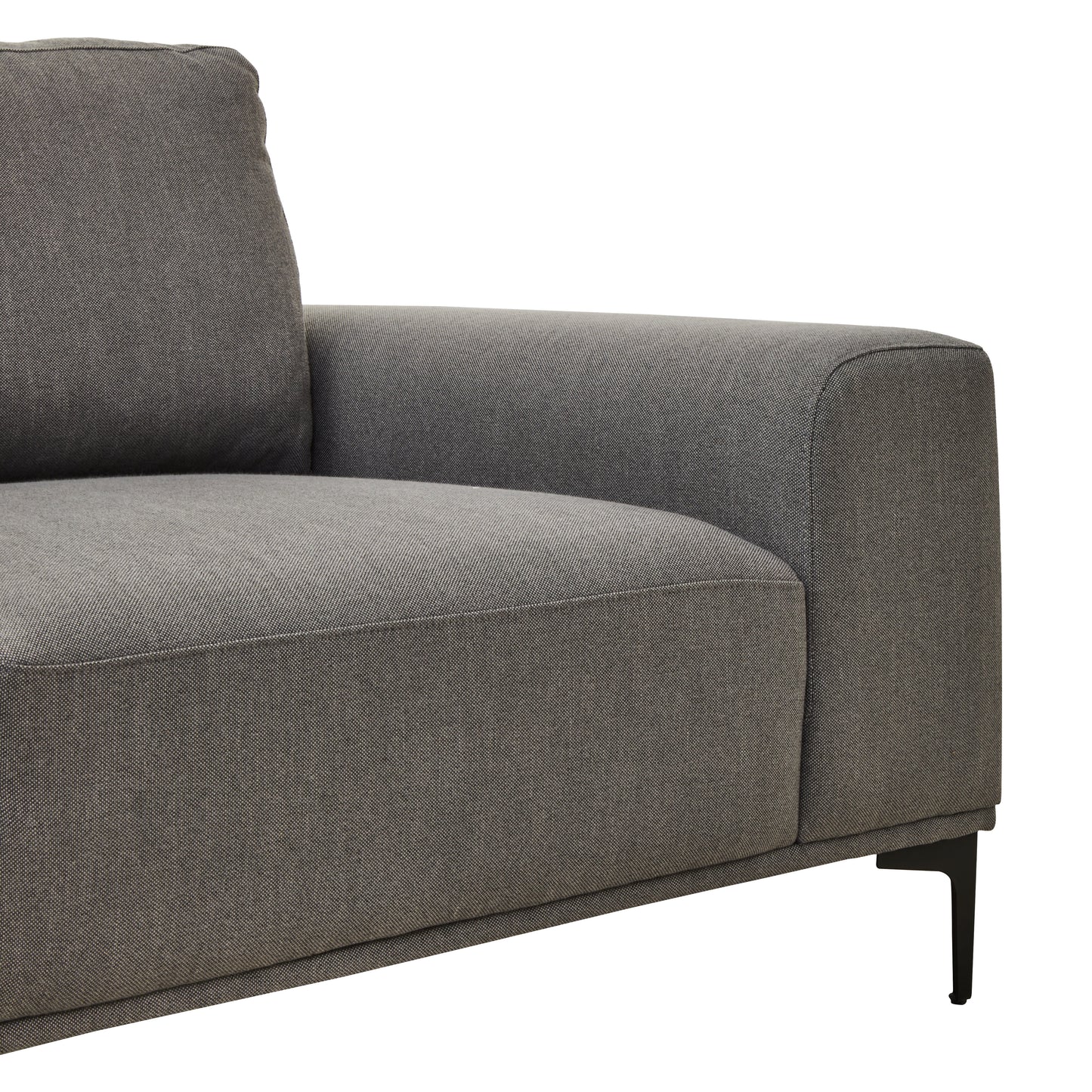 HJALMAR 3 SEAT GREY FABRIC LEFT CHAISE SOFA