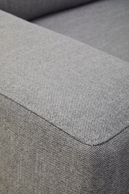 HJALMAR 3 SEAT GREY FABRIC LEFT CHAISE SOFA