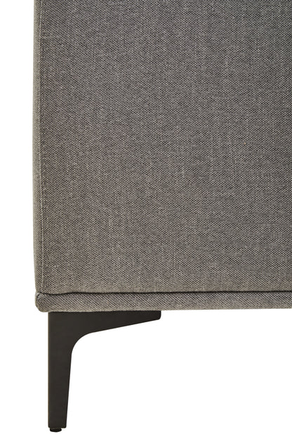 HJALMAR 3 SEAT GREY FABRIC LEFT CHAISE SOFA
