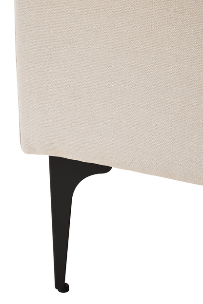 LOVIS CREAM THREE SEAT LEFT CHAISE SOFA
