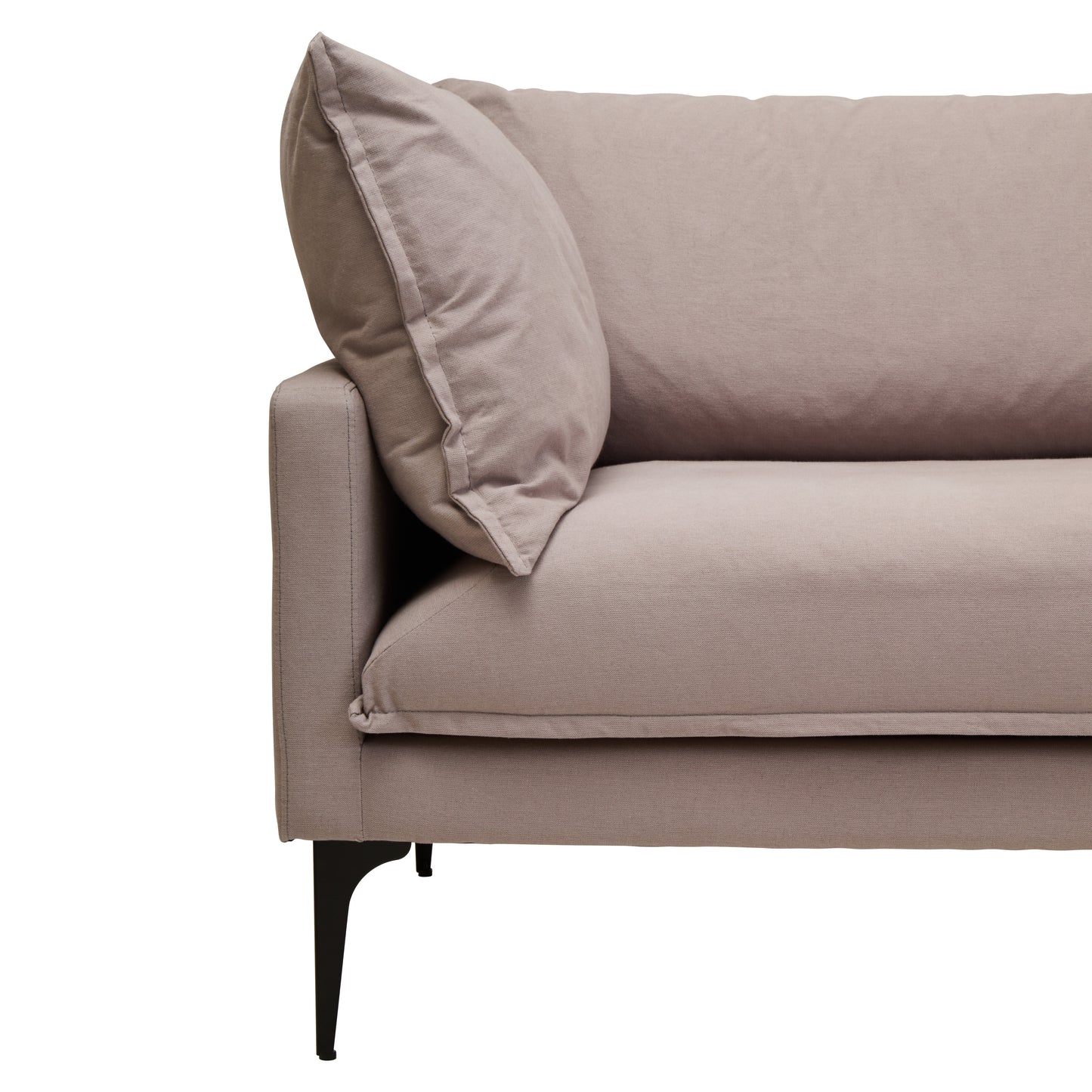 LOVIS GREY THREE SEAT RIGHT CHAISE SOFA