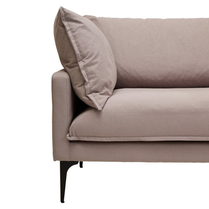 LOVIS GREY THREE SEAT RIGHT CHAISE SOFA