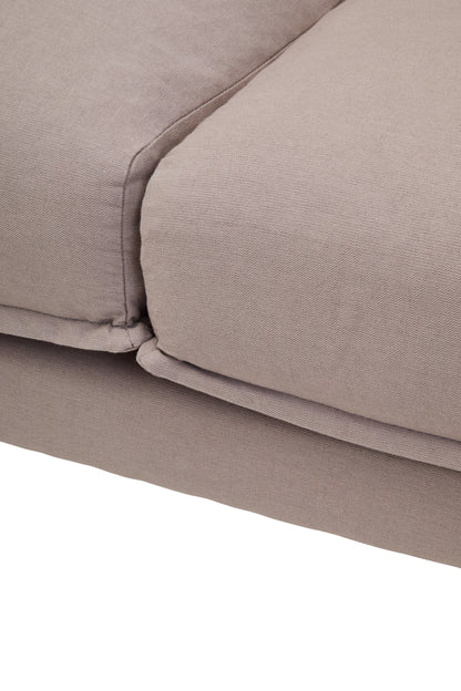 LOVIS GREY THREE SEAT RIGHT CHAISE SOFA