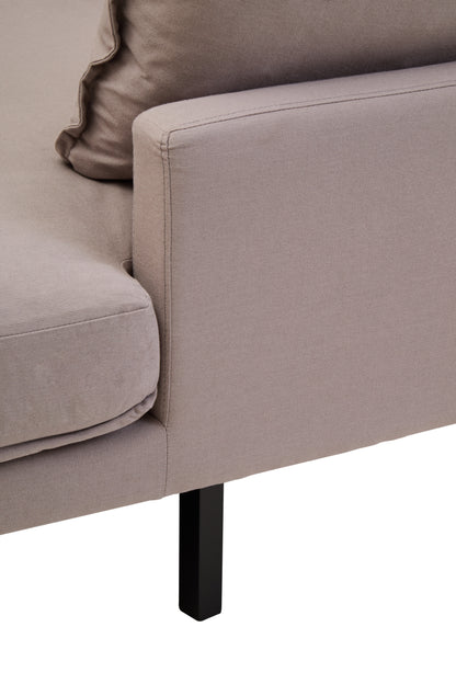 LOVIS GREY THREE SEAT RIGHT CHAISE SOFA
