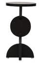KNUTAR BLACK FINISH MANGO WOOD ABSTRACT SIDE TABLE