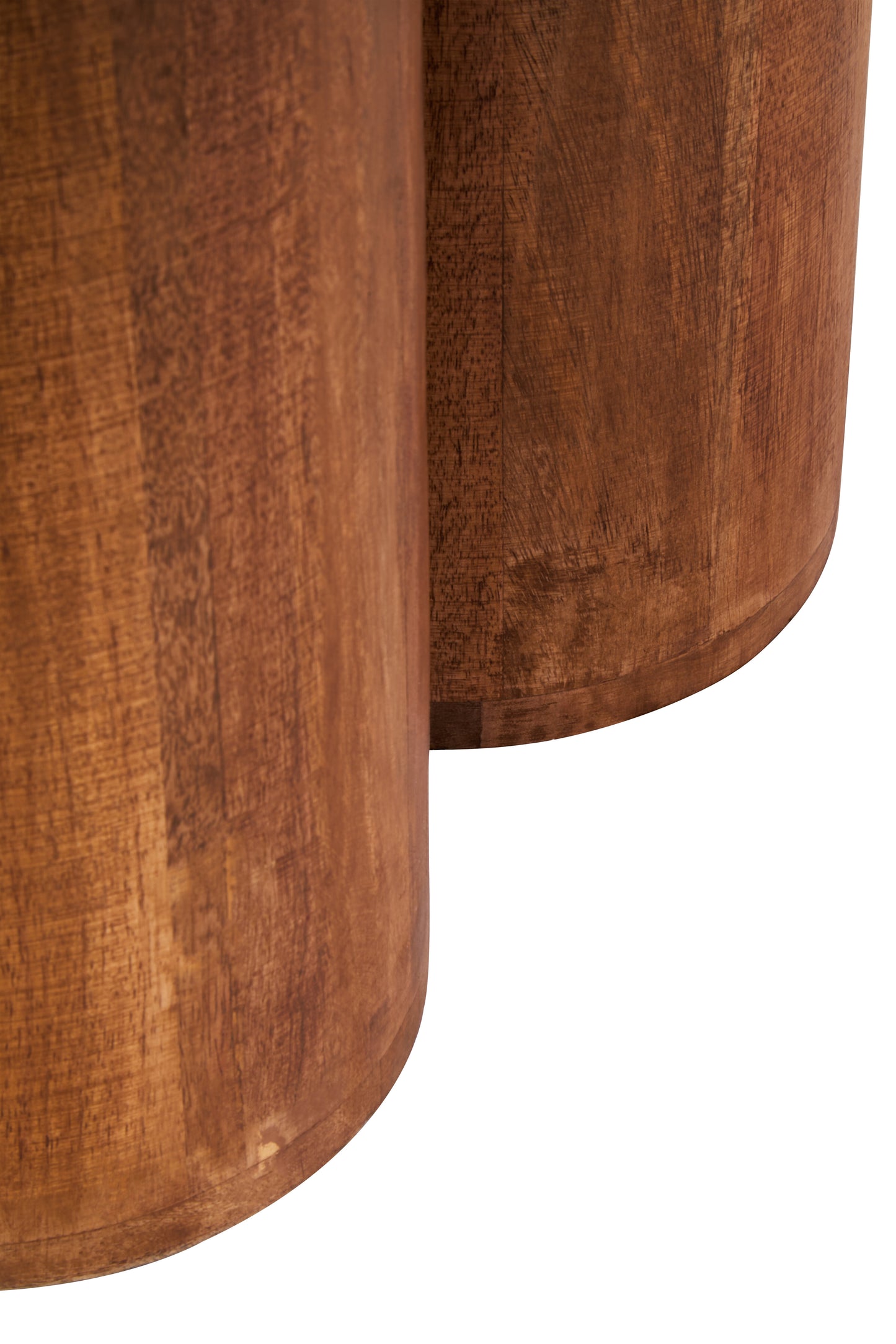 VERA NATURAL MANGO WOOD COLUMN DETAIL COFFEE TABLE